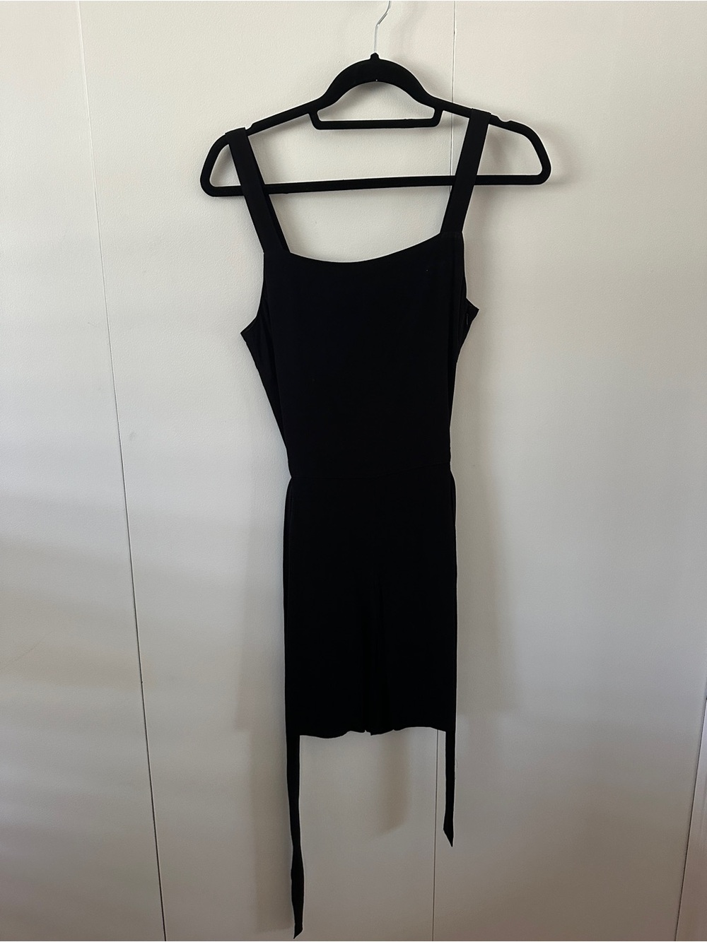 Uniqlo Black Square-Neck Romper with belt size M